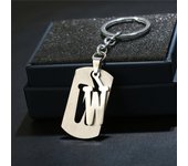 NEW DIY Stainless Steel A-Z Letters key Chain Charm 26 Letters KeyChain Men Women keychain Couple gift Jewelry Car Key Ring