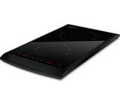 Taurus - Placa de Inducción Darkfire Domino, Diseño Alargado y Compacto, Dos Fuegos 12 y 24 cm, Potencia Ajustable, Control Táctic, Función de Bloqueo