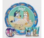 Set de Piscina, Manguitos hinchables y Pelota PVC 14cm Bluey (6178)