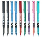 Pack de 9 bolÃ­grafos Pilot V5 2 azul, 2 negros, 1 verde, 1 rojo, 1 lila, 1 rosa, 1 turquesa