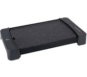 Plancha de cocina Jata JEGR2851, Potencia 2.600W, Electrónica con 4 temperaturas, Resistencia en M para distribución del calor por toda la superficie, Gran superficie: 46 x 28 cm, Fácil limpieza, Antiadherente