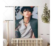 1PC J_JungkookS Singer Poster Self-adhesive Art Waterproof Paper Sticker Coffee House Bar Room Wall Decor