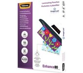 Fundas plastificar A4  FELLOWES - Pack 100 fundas plastificar A4, 80 micrones, acabado ultrabrillante, 216x303mm / Ref: 31061