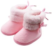 Infant Boys Girls Snow Boots Premium Button Non Slip Soft Sole Toddler First Walker Winter Warm Crib Shoes