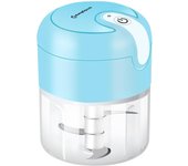Picador Eléctrico Blanco de Alimentos Recargable USB 250 Ml