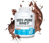 BioTechUSA 100% Pure Whey  Proteína en Polvo con BCAA y Glutamina  Sin Gluten, Sin Aceite de Palma, 2.27 kg