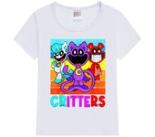Funny Smiling Critters Catnap Dogday Rainbow Catnap kids Tee catnap black T-shirt Kids T-Shirt Cute Cat Graphic Kids Tshirts