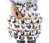 Egg Collection Apron, Egg Collection Apron with 12 Egg Bags, Egg Collection Bags to Hold Eggs, Farmer Waterproof Apron