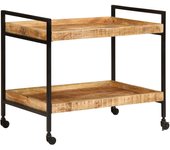 vidaXL Carrito de cocina madera maciza de mango rugosa 80x55x70 cm