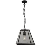 Suspensión Industrial-Nordic Farol Noir Steel Black Glass 1 Luz E27