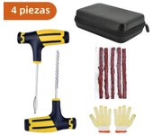 Car Tire Repair Tool Kit with Rubber Strips Tubeless Tyre Puncture Studding Plug Set Auto Bike Truck Motorcycle Tire Repair Tool