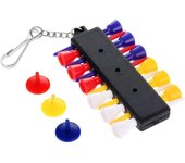 Tee de golf, 1 paquete Tee de golf con 12 hoyos Tee 3 agujeros para marcar bolas Llavero Accesorios de golf