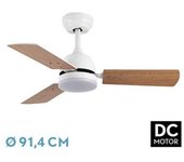 FABRILAMP Ventilador de Techo DC Portico 20W Blanco 3 Aspas - Iluminación Ajustable
