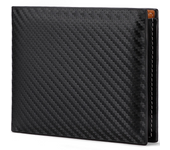 Verde Cartera de Fibra de Carbono para Hombre con Cremallera Europea y N