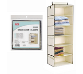 Organizador Colgante de Tela No Tejida - 30×30×60 cm - Ideal para Almacenamiento de Ropa, Zapatos y Accesorios en Armarios y Espacios Reducidos