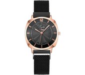Reloj para mujer con sol, correa magnética, movimiento de cuarzo, un reloj con un diseño único y moderno para la mujer