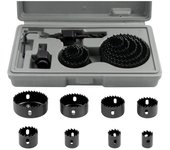 11pcs 19-64mm Juego De Sierras Perforadoras Bimetálicas De Acero Al Carbono, Juego De Caja De Sierra Perforadora Para Madera, Paneles De Yeso Y Paneles De Yeso