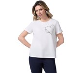 Beyond-Camiseta de Algodón with Borde de joyas