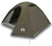 vidaXL Tienda de campaña iglú para 4 personas impermeable marrón