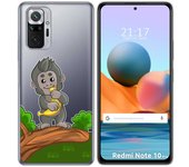 Tumundosmartphone Funda Gel Transparente para Xiaomi Redmi Note 10 Pro diseño Mono Dibujos