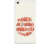 Tumundosmartphone Funda Gel Tpu para Huawei P8 Lite Diseño Mundo-Libro Dibujos