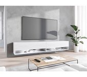 Mesa de tv Sarasota 119 , Muebles ES, LED, Blanco, 180 x 30 x 33cm