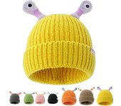 Gorro de punto con forma de monstruo brillante para padres e hijos en invierno, gorro de punto con forma de tentáculo de monstruo mejorado 2025 con luz LED