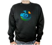 MERCHANDMANIA SUDADERA NEGRA logo profesional meteorologia clima climatico adulto poliester algodón sweatshirt