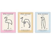 Set de 3 cuadros calidad premium con marco de madera - 30x40 cm o 50x70 cm - POSTER LAB
