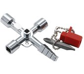 Llave Universal para armario eléctrico, llave triangular, llave cuadrada para tren, armario eléctrico, elevador, herramienta manual multifuncional