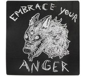 1PC Black Punk Woven Label Iron On Patch Anger Skull Morale Humorous Badge For Clothing Jacket Trucker Hat Bag Sew On DIY Gift