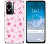 Funda Silicona para Vivo Y76 5G diseño Flores Dibujos
