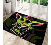 Baby Yoda The M-Mandalorian Floor Mat Graphic Printed Flannel Doormats For Bathroom Kitchen Entrance Carpet Home Decor