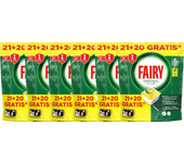 Fairy Original Todo En Uno - Pack de 6 Bolsas de 41 Cápsulas para Lavavajillas (246 Cápsulas) - Elimina Grasa y Resequedad, Detergente con Aroma Limpio y Fresco