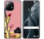 Tumundosmartphone Funda Gel Tpu para Xiaomi Mi 11 5G diseño Brochas Dibujos