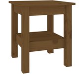vidaXL Mesa de centro de madera maciza de pino 35x35x40 cm Natural, Blanco, Gris Mesita de Salón o Comedor o Auxiliar Mesa de Café Meuble Salón