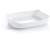Luminarc Fuente Horno Opal Blanco 29X23CM. Fabricado en Francia. Fácil de Limpiar. Apilable. Apto Frigorífico.