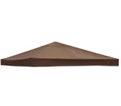 Fundas de repuesto para toldo de cenador, tela de poliéster impermeable 300D, para terraza de verano (marrón)