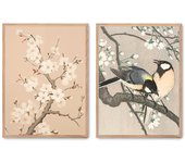 Set de 2 cuadros calidad premium con marco de madera - 30x40 cm o 50x70 cm - POSTER LAB