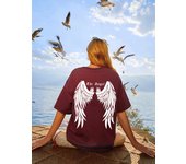 Dark Angel Wing Hot sale Graphic Printed T-Shirts For Women Loose Oversized Clothing Hip Hop Street Tshirt Cotton Short Sleeves