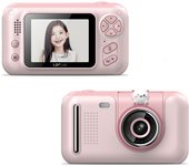 Cámara digital HD de pantalla grande de 2,4 pulgadas para niños, toma de fotografías, cámara dual frontal y trasera, juguetes para niños y niñas, regalo de cumpleaños