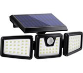 Proyector solar de 3 focos con detector de movimiento.