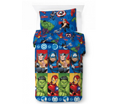 Funda nórdica Marvel, Spiderman y Avengers, 2 piezas para cama de 90cm y 105cm, composición 52% algodón 48% poliéster. Producto Oficial Disney