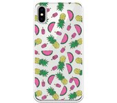 Funda compatible con iPhone X - XS - Patron sandias y pinas