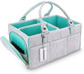 Organizador de Pañales, Cesta de Almacenamiento Portátil para Cambiar Pañales, Fieltro Cesta de Regalo para Recién