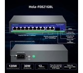 Hisource 4 8 Port POE Switch Active 48V Supply Ethernet 100/1000Mbps Nerwork Switch for IP Camera/Wireless AP