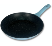 Sartenes de Cocina Color Azul Celeste Horizon, De Aluminio Forjado, Revestimiento Aspecto Piedra, Antihaderente Tricapa, Compatible con Gas, Vitrocerámica y Cocinas De Inducción, Libre De Pfoa