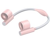 Ventilador de cuello portátil, ventilador manos libres de 2400 mah, ventilador colgante de 3 velocidades, blanco