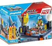 Playmobil starter pack construccion con grua