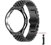 Band+Case for Samsung Galaxy Watch 6 5 4 44mm 40mm Classic 46mm 42mm Stainless Steel Bracelet Galaxy Watch 5 Pro 41 45mm Strap